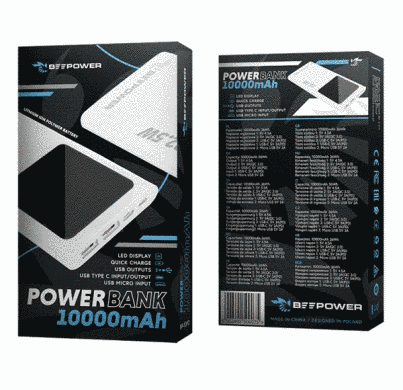 Універсальна мобільна батарея BeePower BP-10PD 10000mAh 22.5W Black