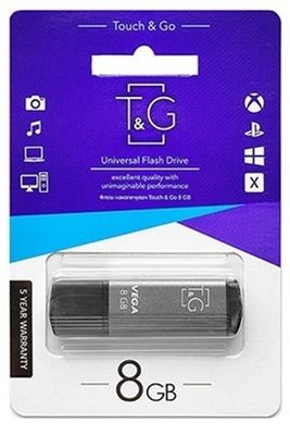 Флешка USB 8GB T&G 121 Vega Series Grey (TG121-8GBGY)