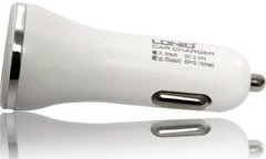 Автомобильное зарядное устройство Ldnio 3.1A 2USB + Lightning cable DL-C23 (white)