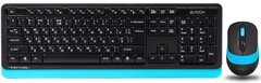 Комплект (клавіатура, мишка) безпровідний A4Tech FG1010 Black/Blue USB