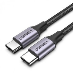 Кабель UGREEN US261 USB Type-C - USB Type-C Aluminum Shell, 2 m Gray Black 50152