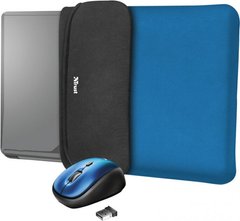 Чохол для ноутбука Trust Yvo Mouse & Sleeve 15.6 "Blue + миша (TR 23452)
