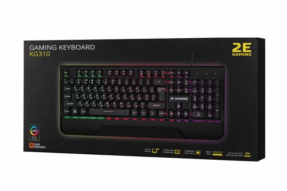Клавіатура 2E Gaming KG310 LED USB Black (2E-KG310UB)