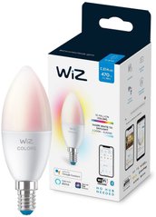 Умная лампа WiZ E14 4.9W(40W 806Lm) C37 2200-6500K RGB Wi-Fi (929002448802)