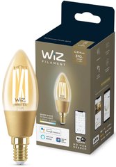 Умная лампа WiZ E14 4.9W (25W 370Lm) C35 2000-5000K філаментна Wi-Fi (929003017701)