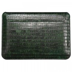 Чехол WIWU Skin Croco Geniunie Leather Sleeve MacBook 14.2 Dark Green