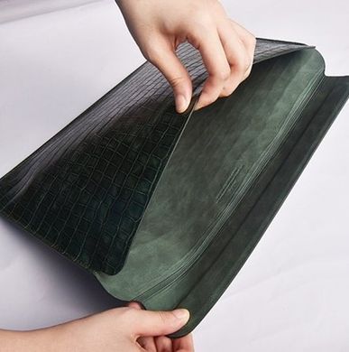 Чохол WIWU Skin Croco Geniunie Leather Sleeve MacBook 14.2 Dark Green