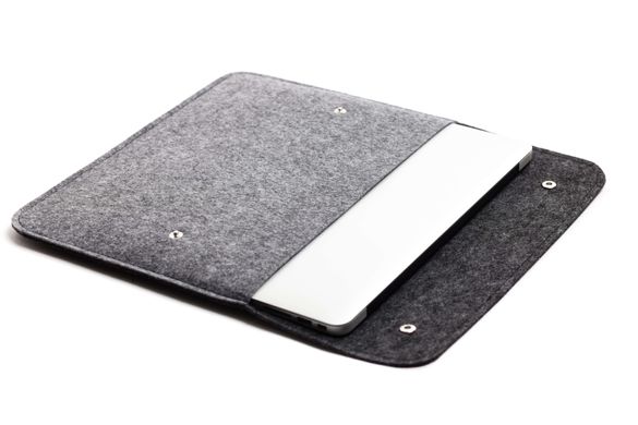 Чехол для ноутбука Gmakin Felt Cover for Macbook 15 black-grey GM05-15