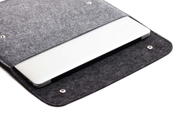 Чехол для ноутбука Gmakin Felt Cover for Macbook 15 black-grey GM05-15