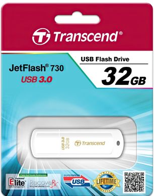 Флешка Transcend JetFlash 730 32GB USB 3.1 White (TS32GJF730)