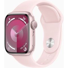 Apple Watch Series 9 GPS 41mm Pink Aluminium Case with Light Pink Sport Band M/L (MR943QP/A)