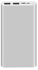 Универсальная мобильная батарея Xiaomi Mi 3 10000 mAh (2USB + Type-C) PLM13ZM Silver