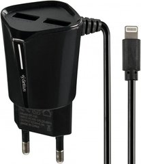 Сетевое зарядное устройство Gelius Pro Edition Auto ID 2USB + Cable iPhone 8 2.4A Black