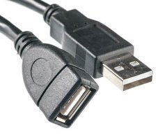 Кабель PowerPlant USB 2.0 AF - AM, 3м, One ferrite