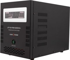 Джерело безперебійного живлення LogicPower LPY-B-PSW-6000VA + (4200Вт) 10A / 20A з правильною синусоїдою 48В (LP6615)