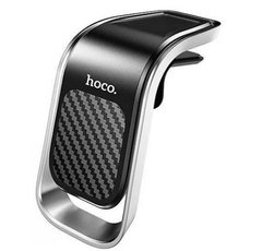 Держатель для мобильного HOCO CA74 Universe air outlet magnetic car holder Black+Silver