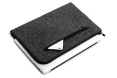 Чехол для ноутбука Gmakin Felt Cover with zip horisontal для Macbook Air 13,3/Pro 13,3 dark grey GM6