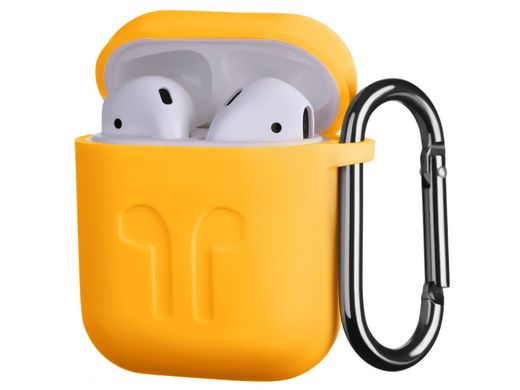 Чехол 2Е для Apple AirPods Pure Color Silicone Imprint (1.5mm) Yellow (2E-AIR-PODS-IBSI-1.5-YW)