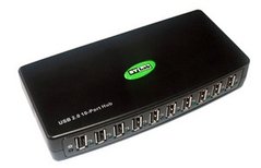 USB-Хаб STLab 10 портов USB 2.0 Black (U-500) (44001)