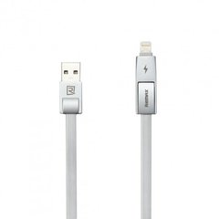 Кабель USB Remax Strive 2 in 1 Cable RC-042t, silver