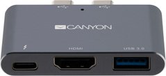 Хаб Canyon 3-в-1 USB Type C (CNS-TDS01DG)
