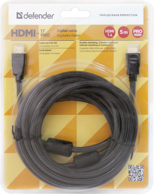 Кабель Defender HDMI 5m Black (87460)