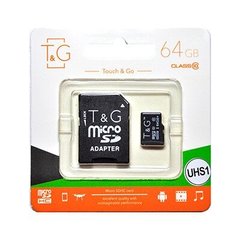 Карта памяти T&G MicroSDHC 64GB UHS-I Class 10 T&G + SD-adapter (TG-64GBSDCL10-01)