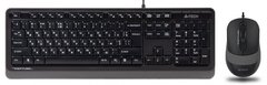 Комплект (клавіатура, мишка) A4Tech F1010 Black/Grey USB