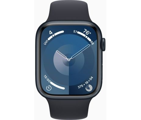 Apple Watch Series 9 GPS 45mm Midnight Aluminium Case with Midnight Sport Band M/L (MR9A3QP/A)