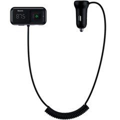 FM-трансмиттер Baseus T-Typed S16 Bluetooth MP3 / Charger (CCTM-E01) Black