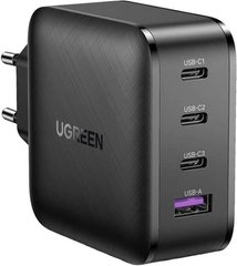 Зарядное устройство Ugreen CD224 4xUSB 65W (3xType-C+USB A QC3 SCP FCP AFC) GAN Charger черный