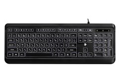 Клавиатура 2E KS120 White backlight Black (2E-KS120UB)