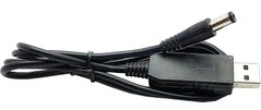Кабель живлення ACCLAB USB to DC, 5,5х2,1 мм, 12V, 1A Black (1283126565120)