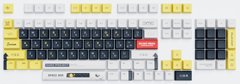Набір кейкапів DARK PROJECT PBT keycaps,  ENG/UA/RU White/Yellow (KS-1036)