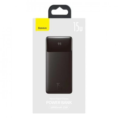 Зовнішній акумулятор Baseus Bipow Digital Display Power Bank 10000mAh 15W Black (PPDML-I01)