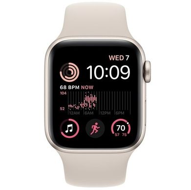 Apple Watch SE 2 40mm (GPS+LTE) Starlight Aluminum Case with Starlight Sport Band S/M MNTK3
