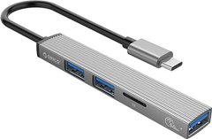 USB-хаб ORICO Type-C - USB3.0, 2xUSB2.0, TF (AH-12F-GY-BP)