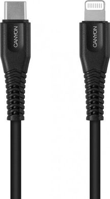 Кабель Canyon USB Type C - Lightning MFI 1.2 м Black (CNS-MFIC4B)