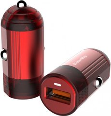 Автомобильное зарядное устройство ColorWay QC3.0 (1USB) Red (CW-CHA012Q-RD)