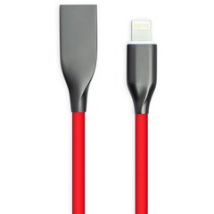 Кабель PowerPlant USB - Lightning 1м силикон Red