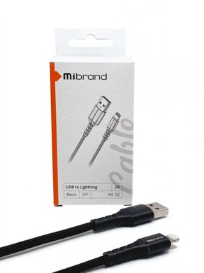 Кабель Mibrand MI-32 Nylon Charging Line USB for Lightning 2A 2m Black