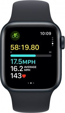 Apple Watch SE 2 2023 40mm GPS Midnight Aluminum Case with Midnight Sport Band - M/L (MR9Y3)