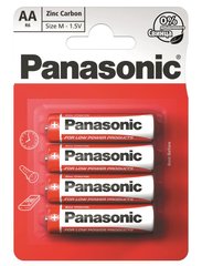 Батарейки Panasonic RED ZINK R6 BLI 4 ZINK-CARBON (R6REL/4BPR)