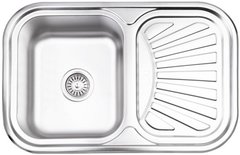 Кухонна мийка Lidz 7549 Satin 0,8 мм (LIDZ7549SAT8)