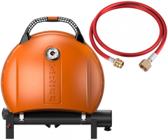 Портативний переносний газовий гриль O-GRILL 900, Orange + шланг