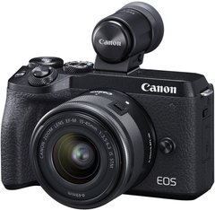 Фотоапарат Canon EOS M6 Mark II + 15-45 IS STM + EVF Kit Black (3611C053)