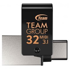 Флешка USB3.1 32GB OTG Type-C Team M181 Black (TM181332GB01)