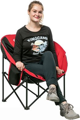 Крісло KingCamp Moon Leisure Chair (KC3816) Black/Red
