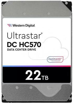 Внутрішній жорсткий диск WD Ultrastar DC HC570 22 TB (WUH722222ALE6L4)