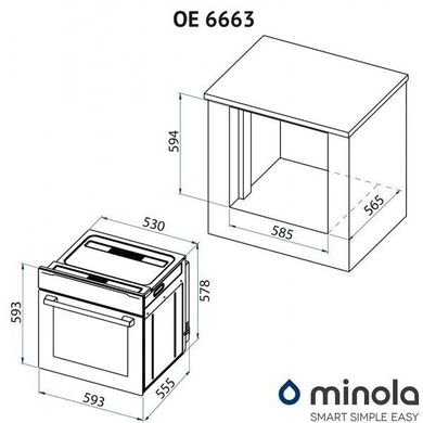 Духова шафа Minola OE 6663 Inox